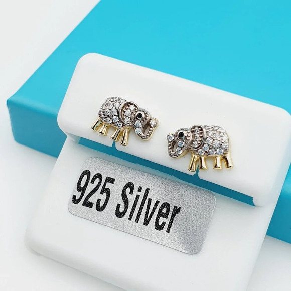 "14K Gold Plated 925 Sterling Silver CZ Beautiful Earrings for Women, 1USPAR4148 - Picture 1 of 11